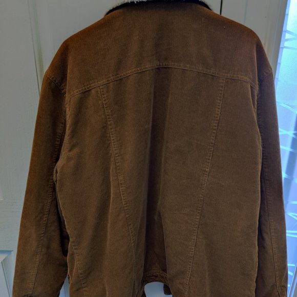 Brown sherpa lined corduroy jacket - Picture 3 of 5